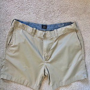 J Crew Stretch Khaki Shorts 38" Waist 7" Inseam